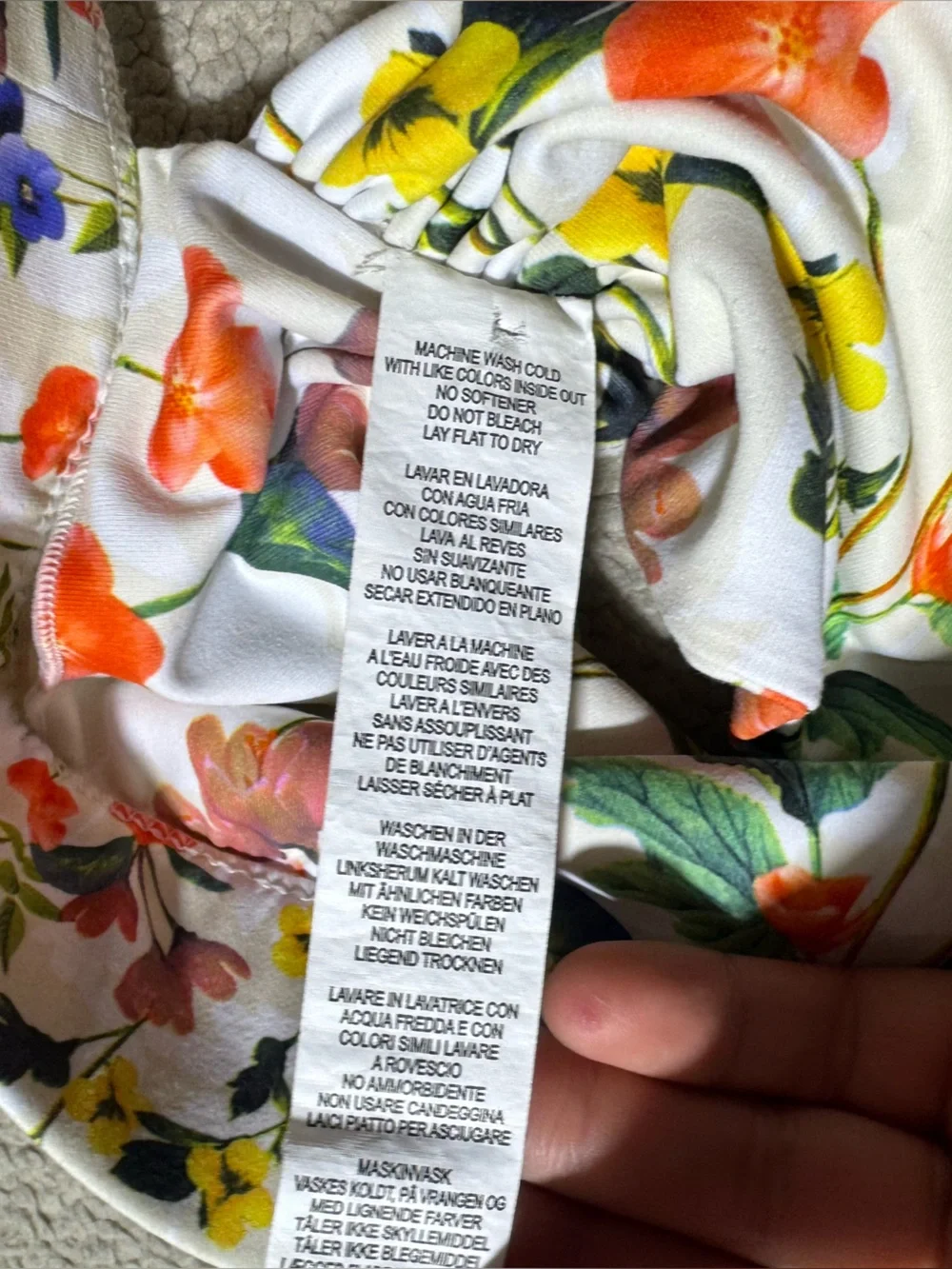 Fabletics Sports Bra Womens Large Kenzie Poppy Field Print Moisture Wicking